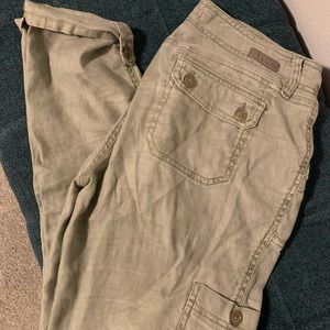 Level 99 Dayla linen blend cargo pants Sz 27